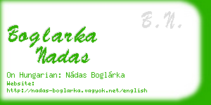 boglarka nadas business card